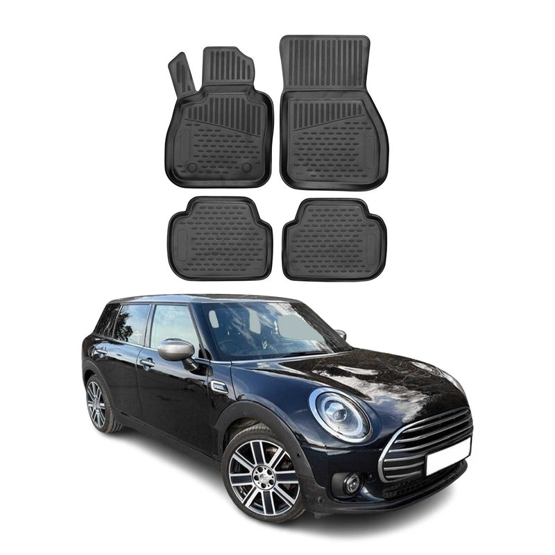 OMAC Gummimatten Fußmatten für Mini Clubman F54 2014-2024 TPE Matten Schwarz 4x