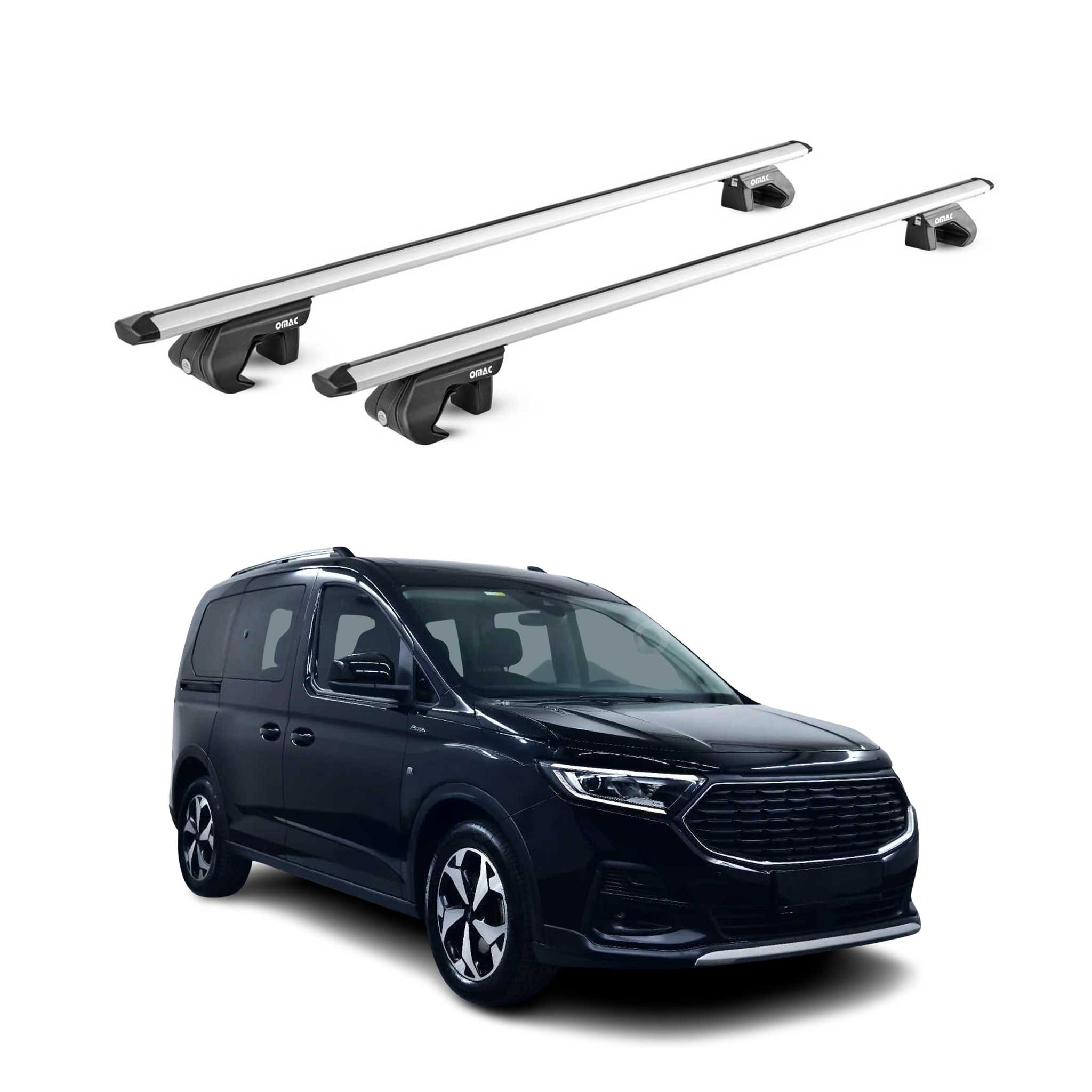 Dachträger für Ford Connect Tourneo 2022-2025 5 tür 90kg Alu Silber 2x ABE