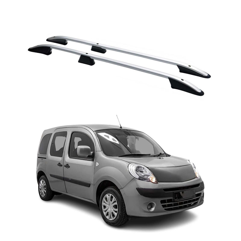 Dachreling Dachgepäckträger für Renault Kangoo 2008-2022 Kurzer Alu Grau