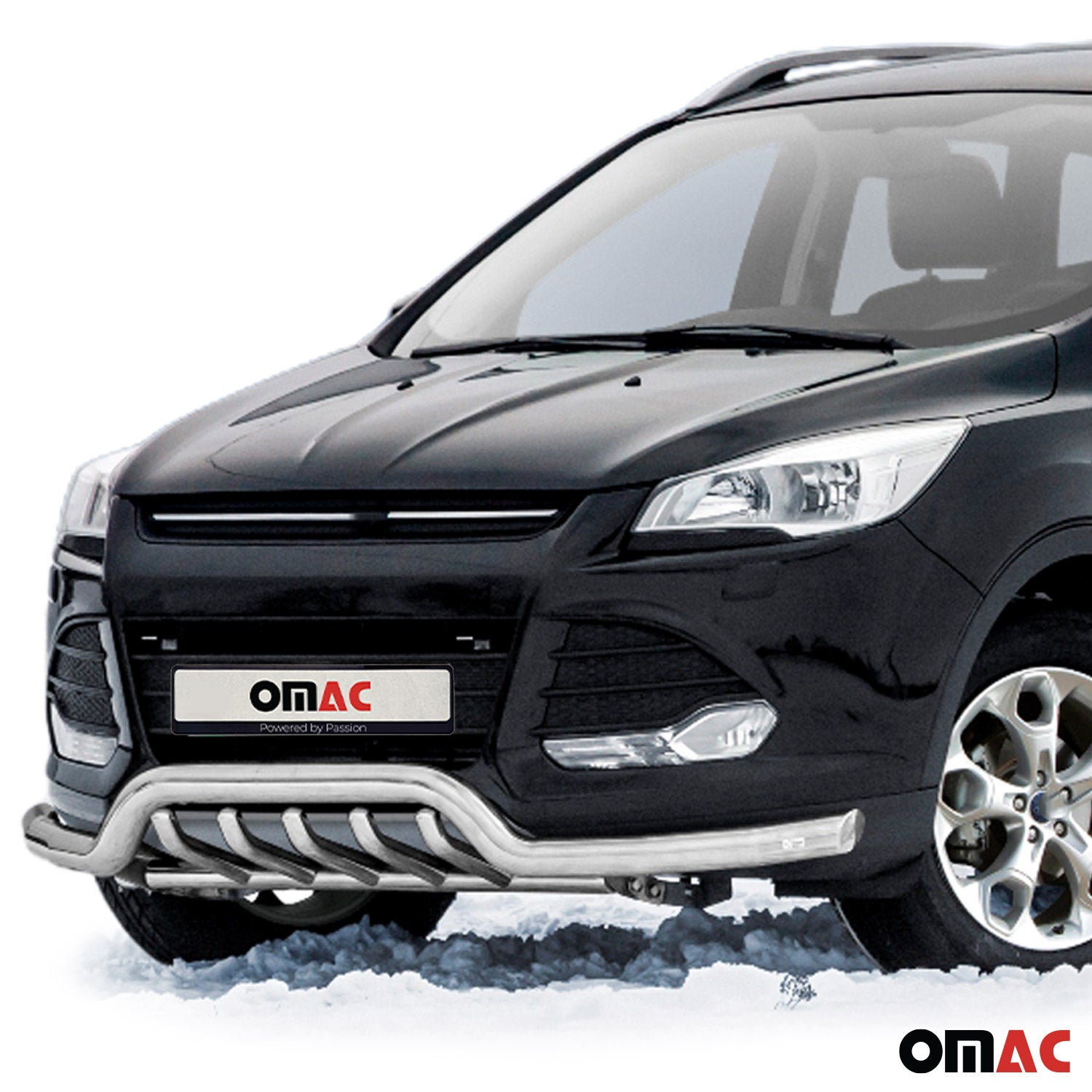 Frontschutzbügel Frontbügel für Ford Kuga II 2012-17 Pre-FL mit ABE Stahl Silber