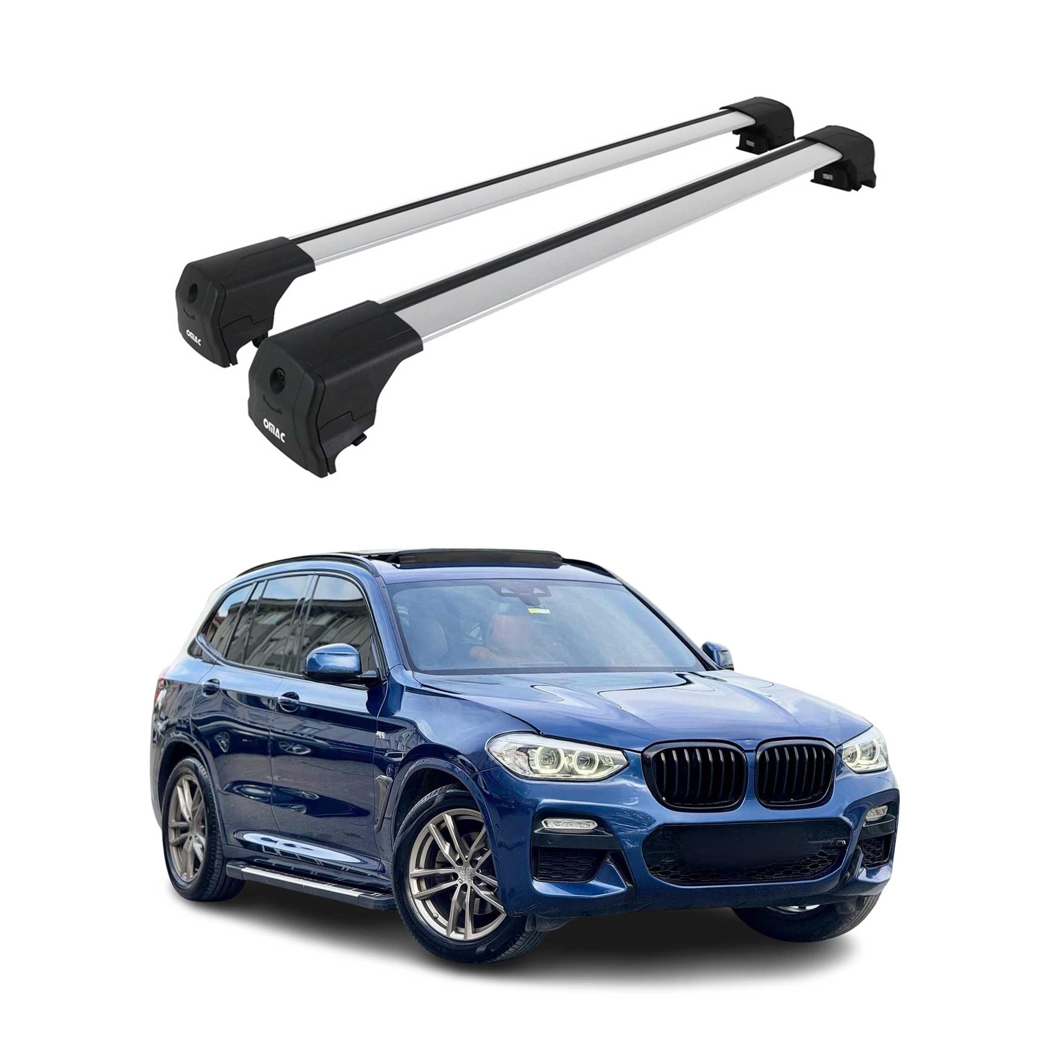 Dachträger Gepäckträger für BMW X3 G01 2017-2024 ABE Grundträger Alu Silber
