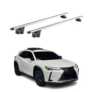 Dachträger Grundtäger für Lexus UX 2019-2026 100kg Aluminium Silber 2tlg ABE