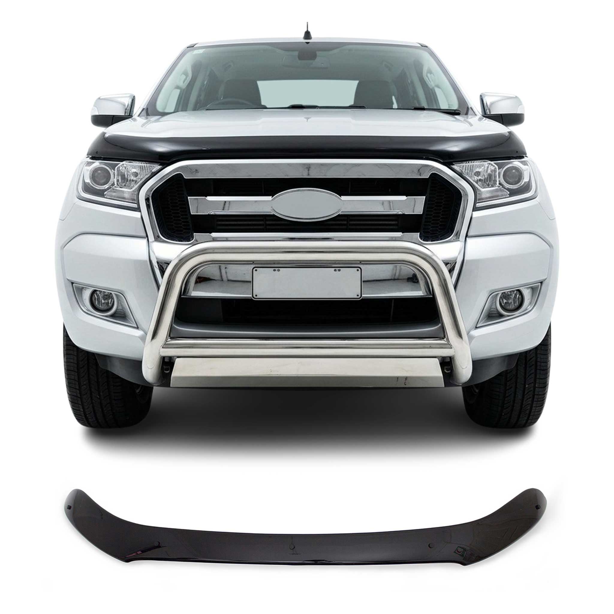 Motorhaube Deflektor Insekten Steinschlagschutz für Ford Ranger 2015-2022 Dunkel