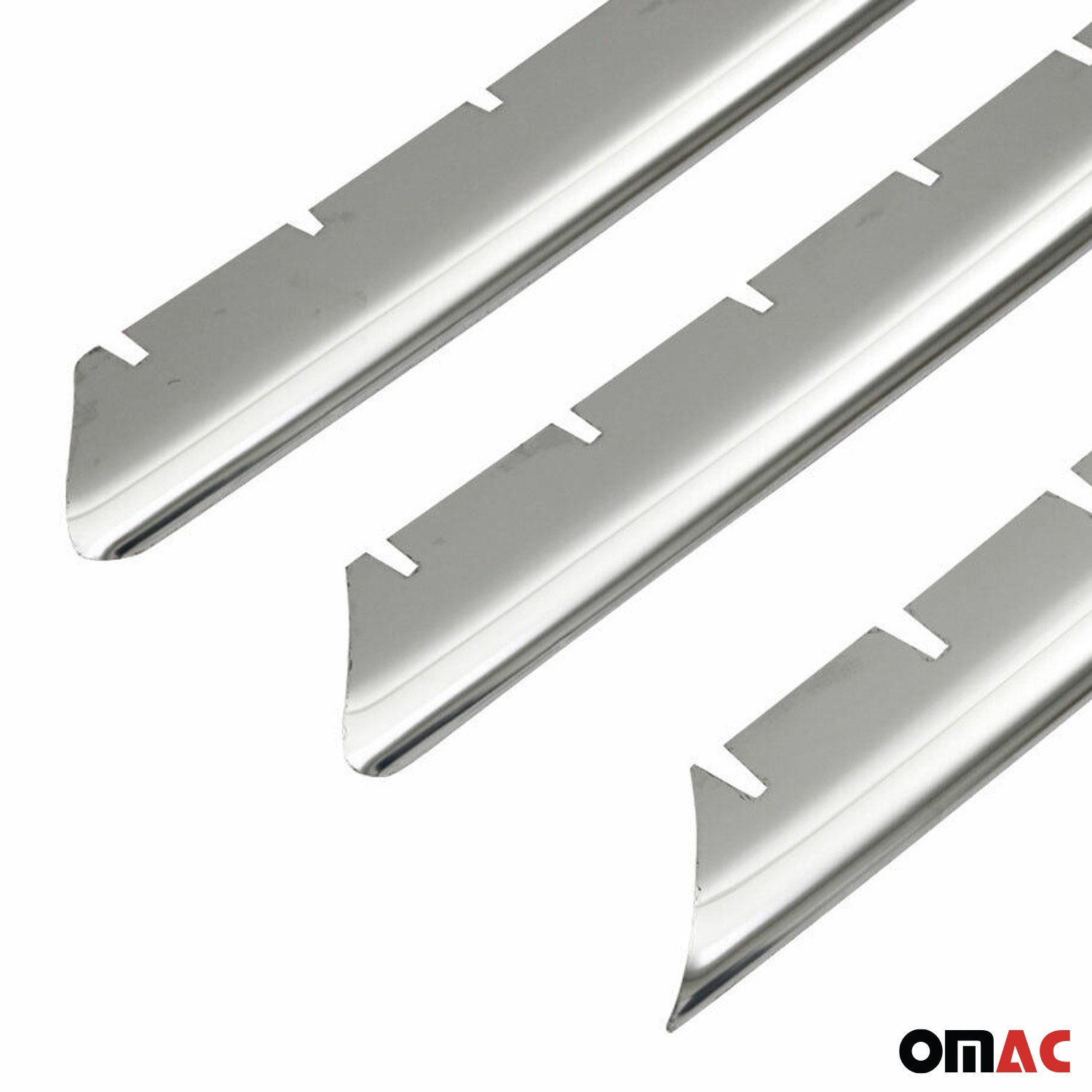Kühlergrill Leisten Grillleisten für Renault Megane 2002-2006 Edelstahl Chrom 6x