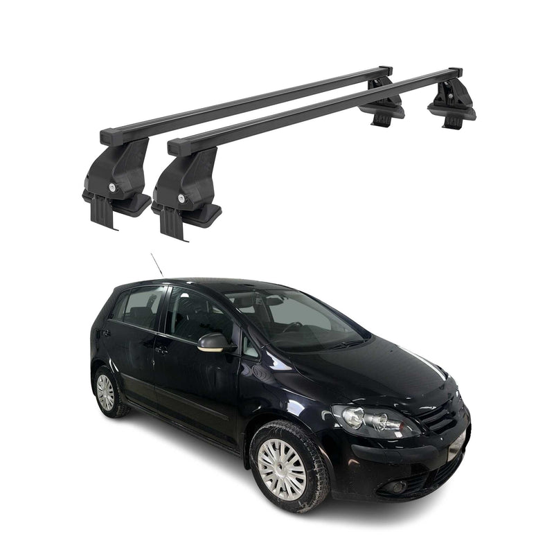 Menabo Dachträger Grundtäger für VW Golf Plus 2004-2008 50kg Stahl Schwarz 2 tlg