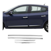 Seitentürleiste Türleisten Türschutzleiste für Renault Megane 2008-2016 Chrom 4x