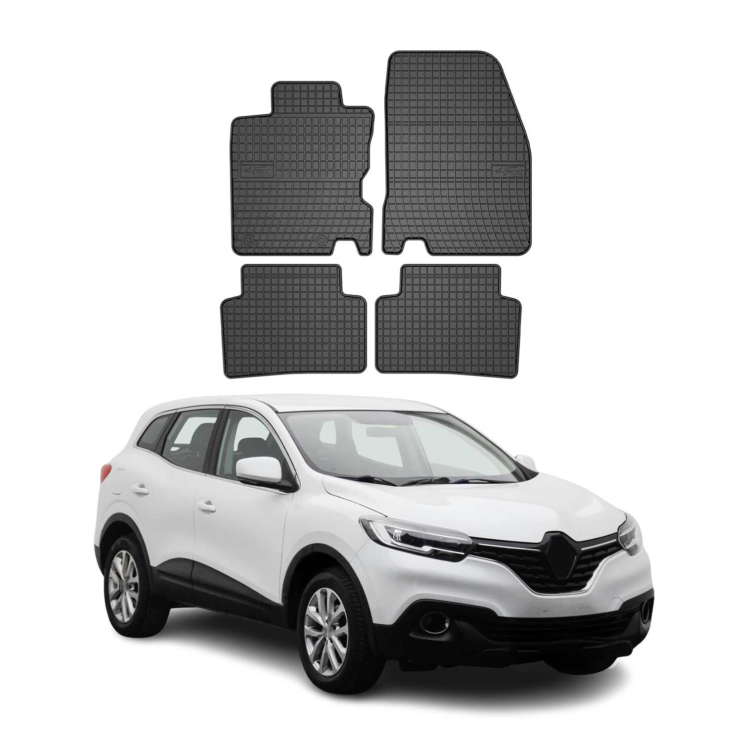 OMAC Gummi Fußmatten für Renault Kadjar 2015-2018 Automatten Gummi Schwarz 4tlg