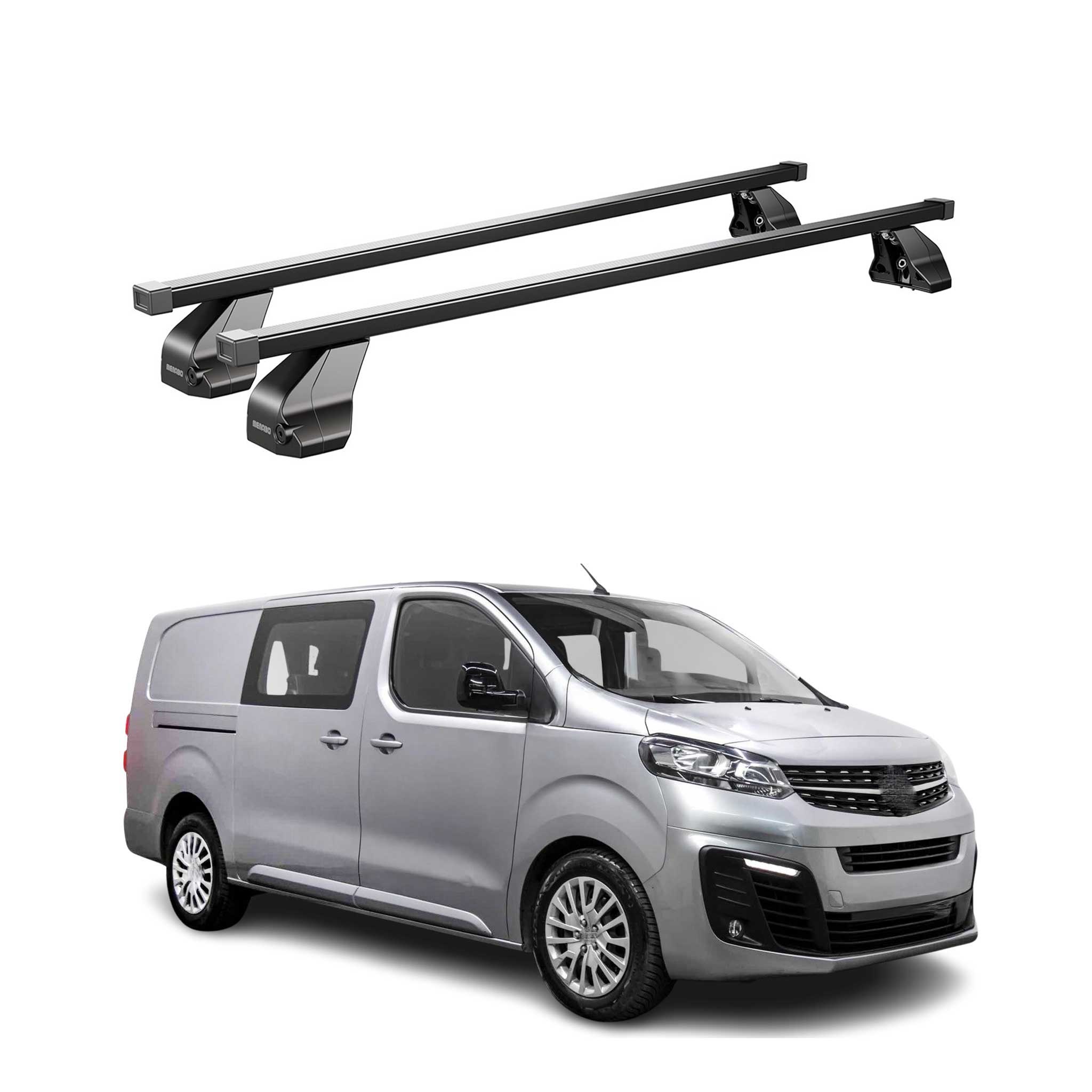 Menabo Dachträger Grundtäger für Opel E Combo 2019-2026 75kg Stahl Schwarz 2 tlg