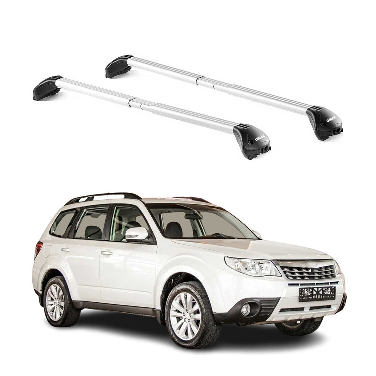 Dachträger Grundtäger für Subaru Forester III IV 2008-2018 100kg Alu Grau 2x ABE