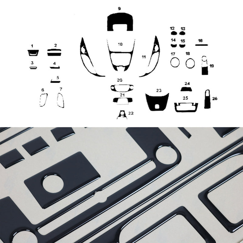 Innenraum Dekor Cockpit für Ford Tourneo Courier 2014-2018 Schwarz Optik 26x