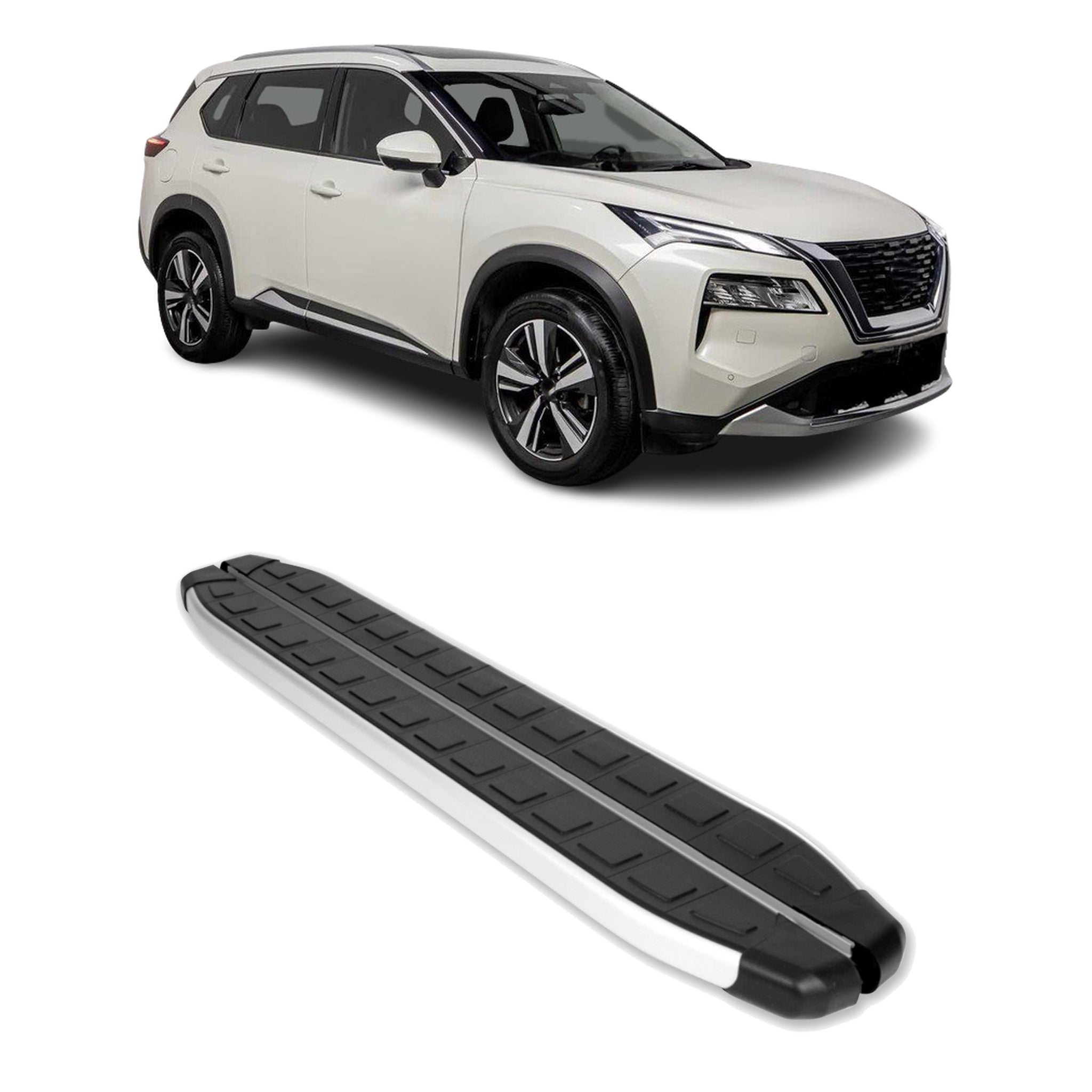 Seitenbretter Trittbretter für Nissan X-Trail IV T33 2022-2026 Alu Schwarz 2x