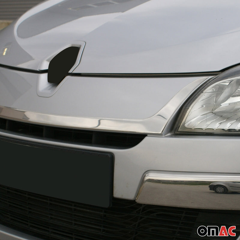 Kühlergrill Leisten Grillleisten für Renault Megane 2009-2012 Edelstahl Silber