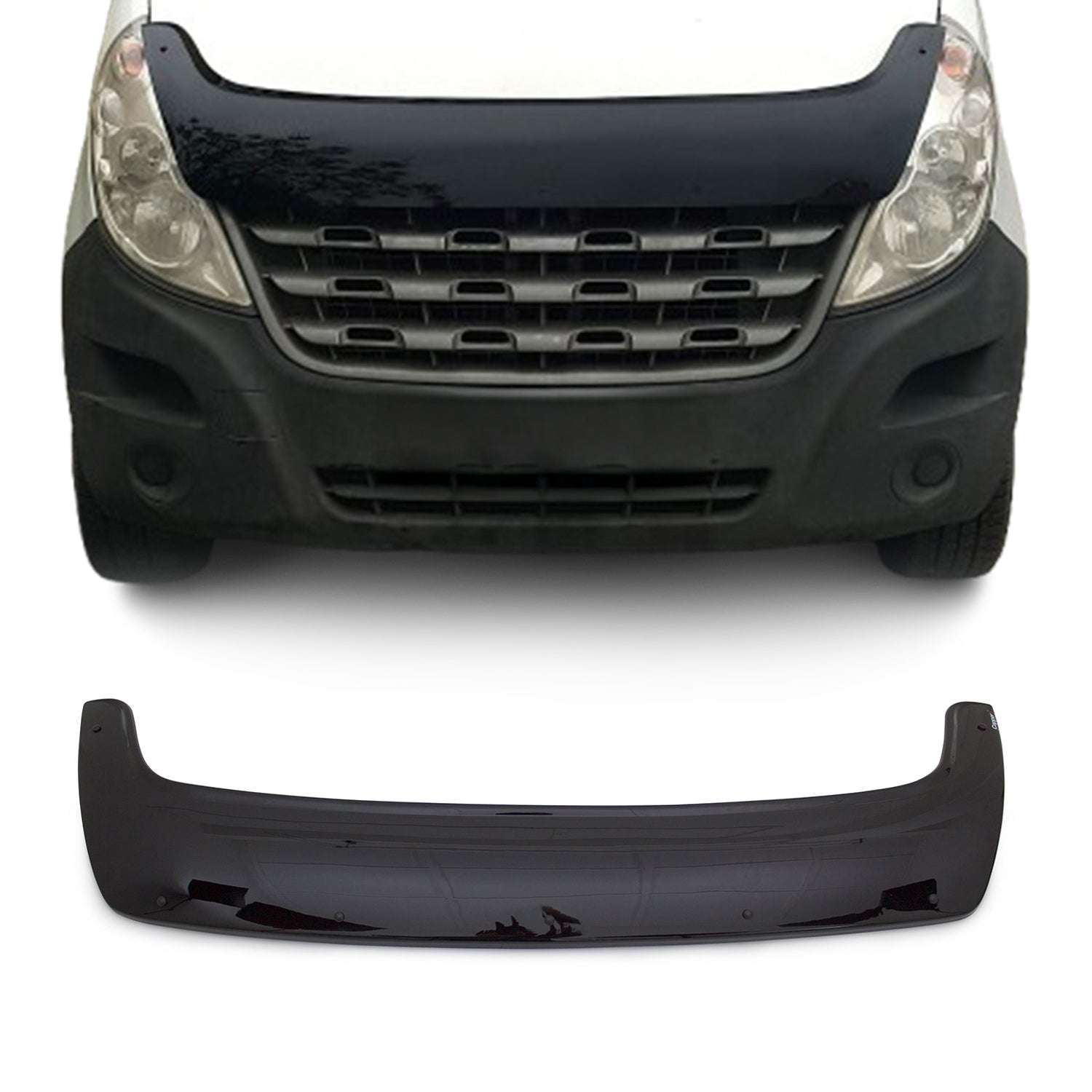 Motorhaube Deflektor Insektenschutz für Renault Master 2010-2014 Dunkel