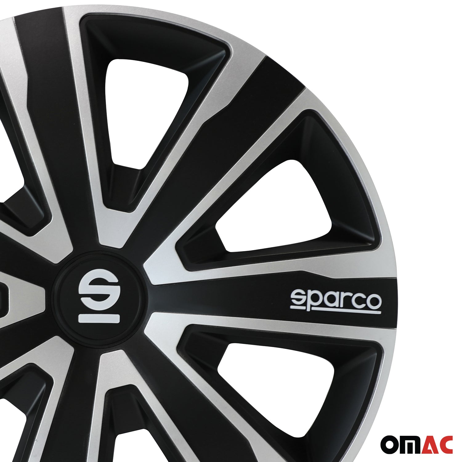 Radkappen Radzierblenden Sparco Palermo 16" Zoll Auto Abdeckung Set Schwarz 4x