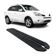 Seitenschweller Trittbretter Schweller für Renault Koleos 2007-2017 Alu Schwarz