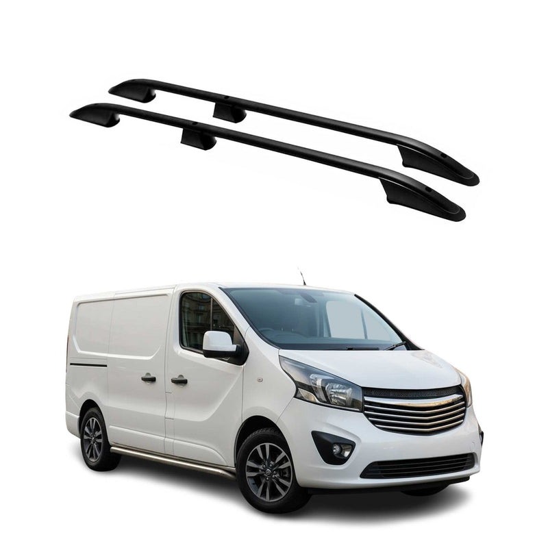Dachreling Dachgepäckträger für Opel Vivaro 2014-2024 Kurzer Alu Schwarz