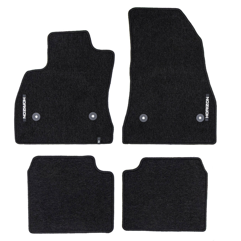 Velours Fußmatten für Fiat 500L 2012-2022 Autoteppich Automatten Schwarz 4 tlg