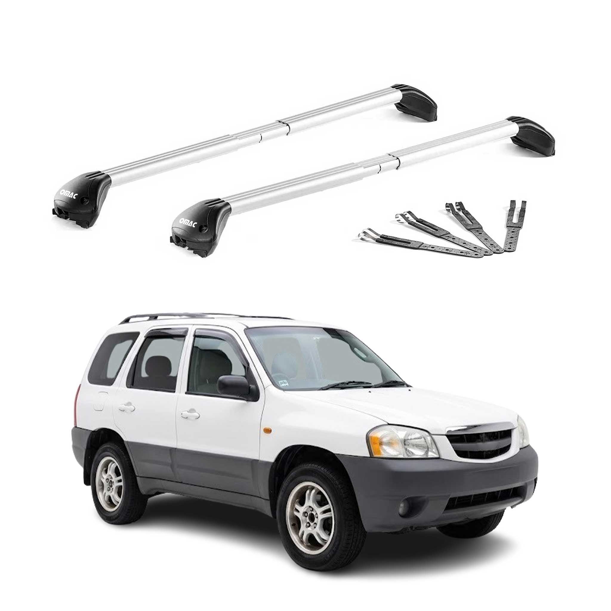 Dachträger für Mazda Tribute I 2001-2004 Pre-FL 100kg Aluminium Silber 2x ABE