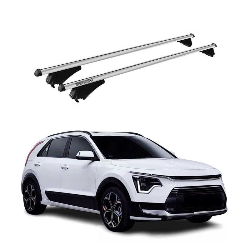 Menabo Dachträger Grundtäger für Kia Niro 2021-2025 75kg Aluminium Silber 2 tlg