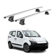 Alu Dachträger für Citroen Nemo 2007-2017 TÜV T-Nut Abschließbar 2tlg Silber