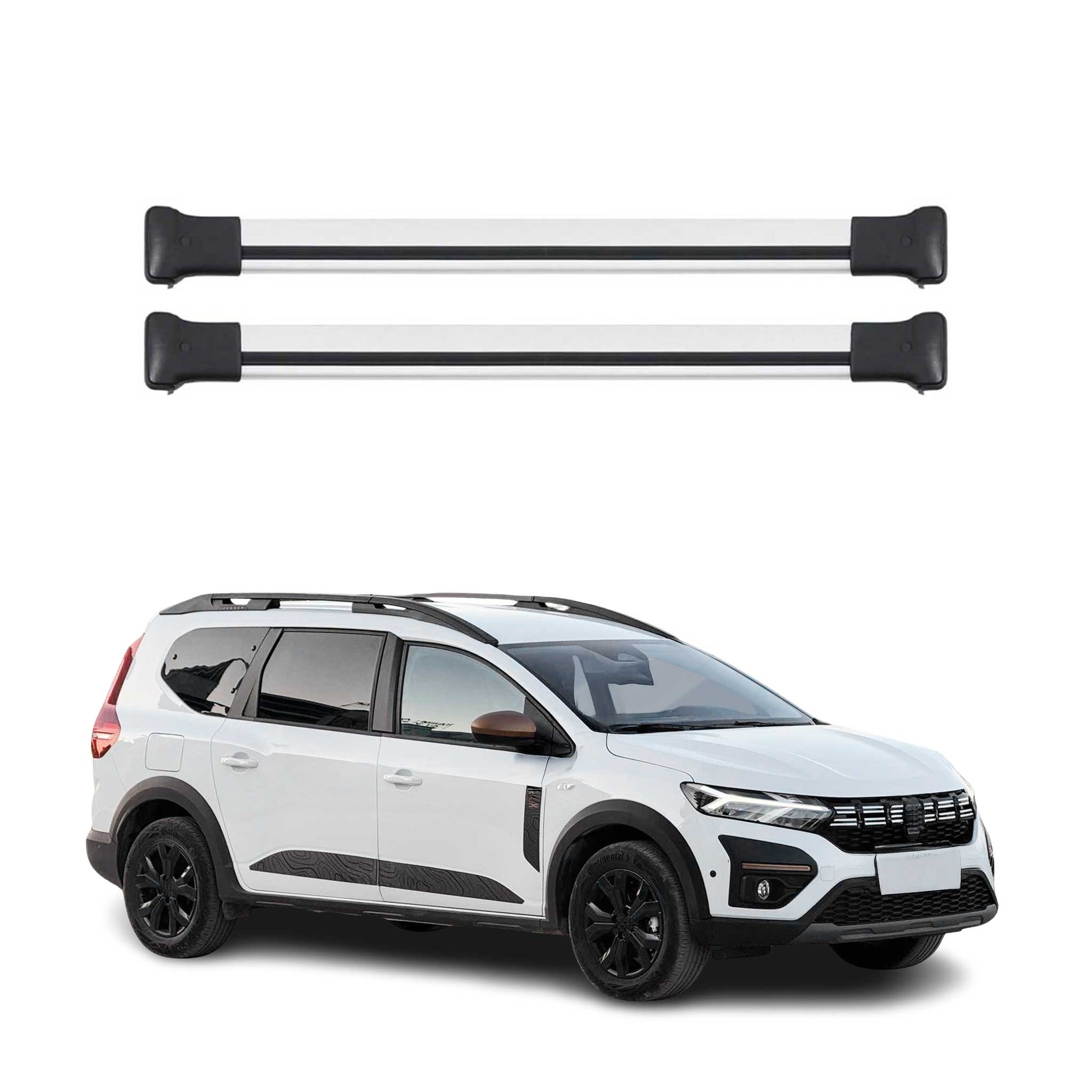 Dachträger Grundtäger für Dacia Jogger 2022-2026 75kg Aluminium Silber 2 tlg