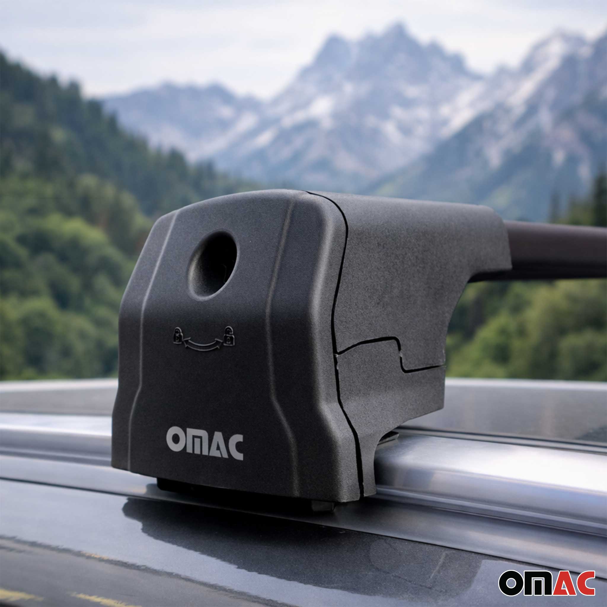 Dachträger Grundtäger für Audi Q3 mk1 2011-2018 75kg Aluminium Schwarz 2 tlg