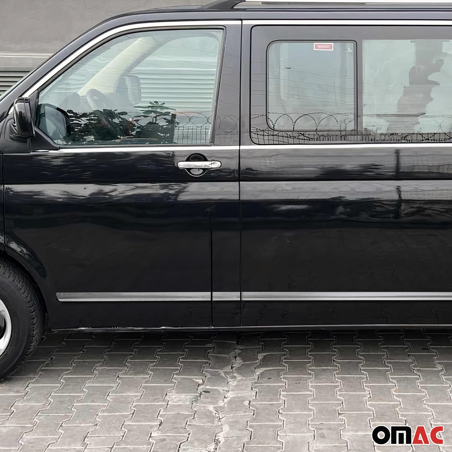Seitentürleiste Türschutz für VW Transporter T5 2003-2015 LHD Kurzer Chrom 5x