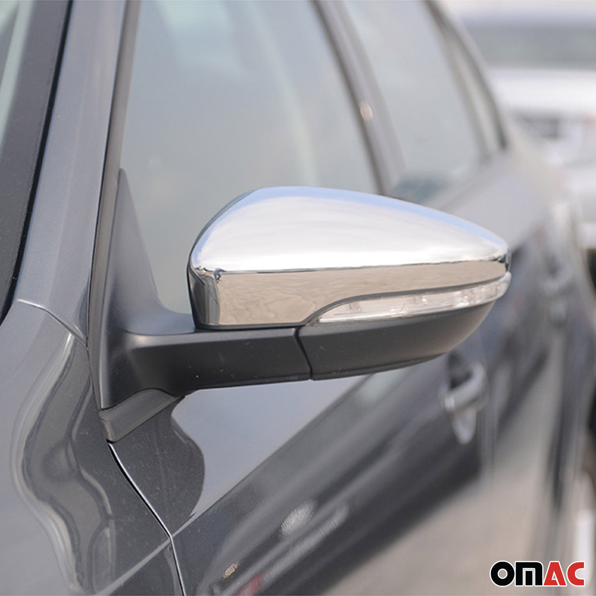 Spiegelkappen Spiegelabdeckung für VW Eos 2010-2015 FL Edelstahl Chrom 2tlg