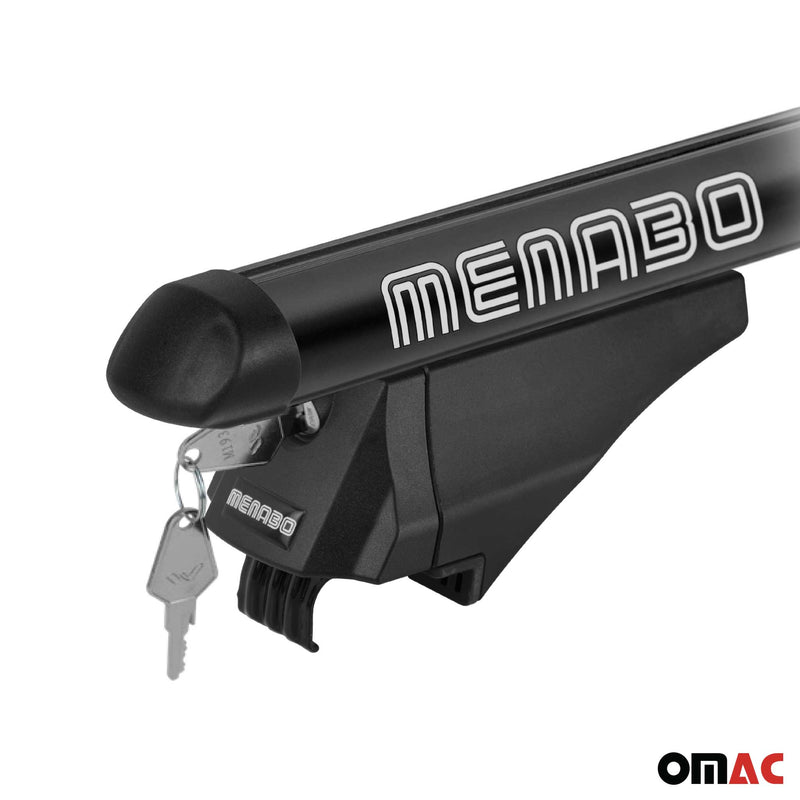 Menabo Dachträger Grundtäger für Chery Tiggo 2011-2016 75kg Alu Schwarz 2 tlg