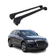 Dachträger Grundtäger für Audi Q5 mk1 2008-2017 75kg Aluminium Schwarz 2 tlg