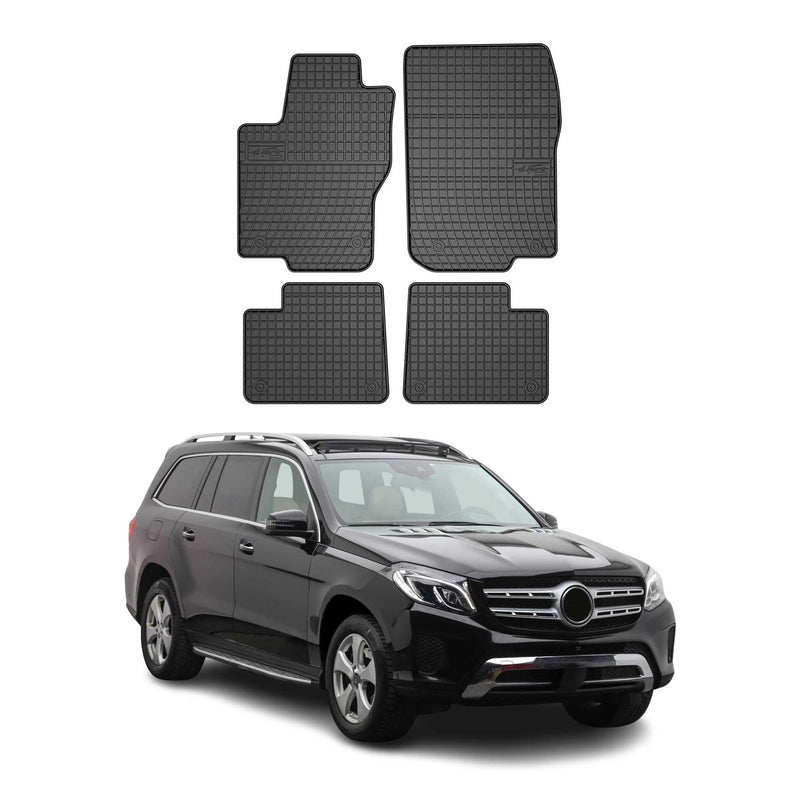 OMAC Gummi Fußmatten für Mercedes GLS X166 2016-2019 Automatten TPE Schwarz 4x