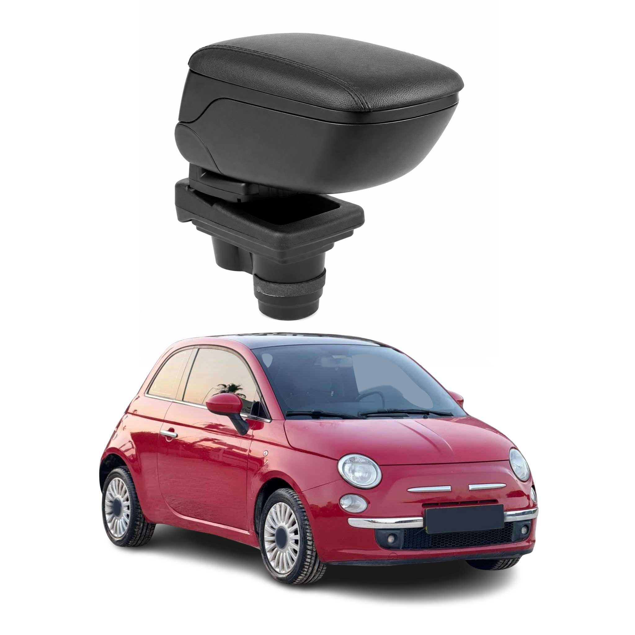 Mittelarmlehne Armlehne für Fiat 500 500C 2007-2015 mit adapter ABS Schwarz
