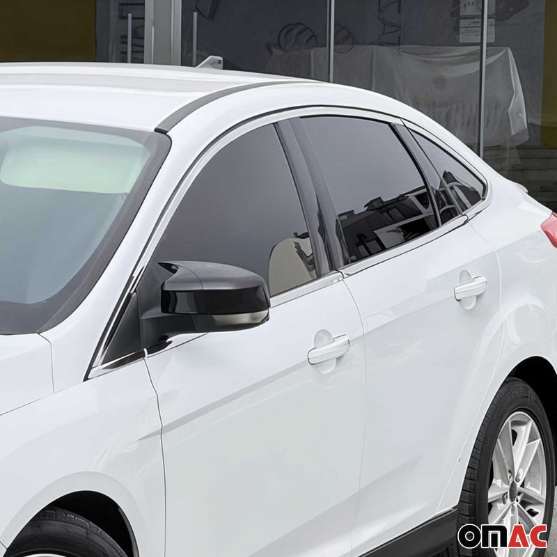 Fensterleisten Zierleisten für Ford Focus Stufenheck 2011-2018 Edelstahl 12tlg