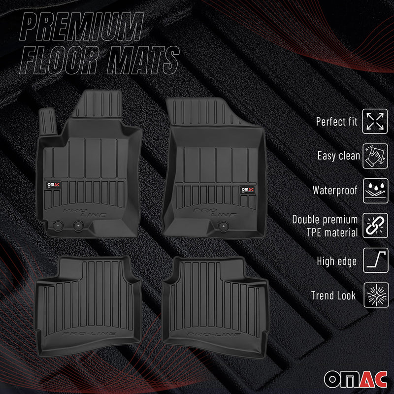 OMAC Gummi Fußmatten für Hyundai i30 Kombi 2007-2012 Premium Gummi Schwarz 4tlg