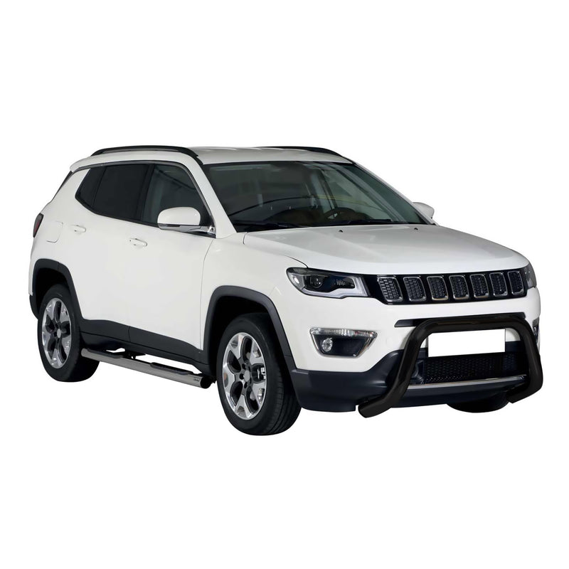 Frontbügel Frontschutzbügel für Jeep Compass 2016-2021 ø76mm Stahl Schwarz