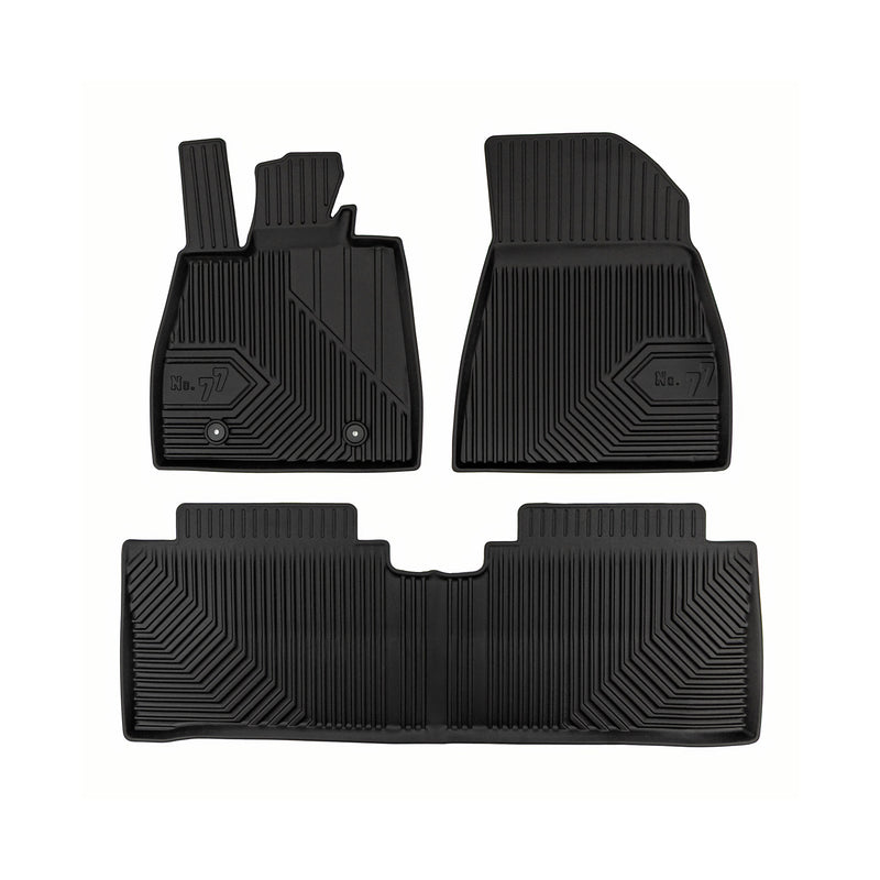 Fußmatten Gummimatten No.77 für BYD Seal 2023-2025 TPE Gummi Schwarz 3 teile