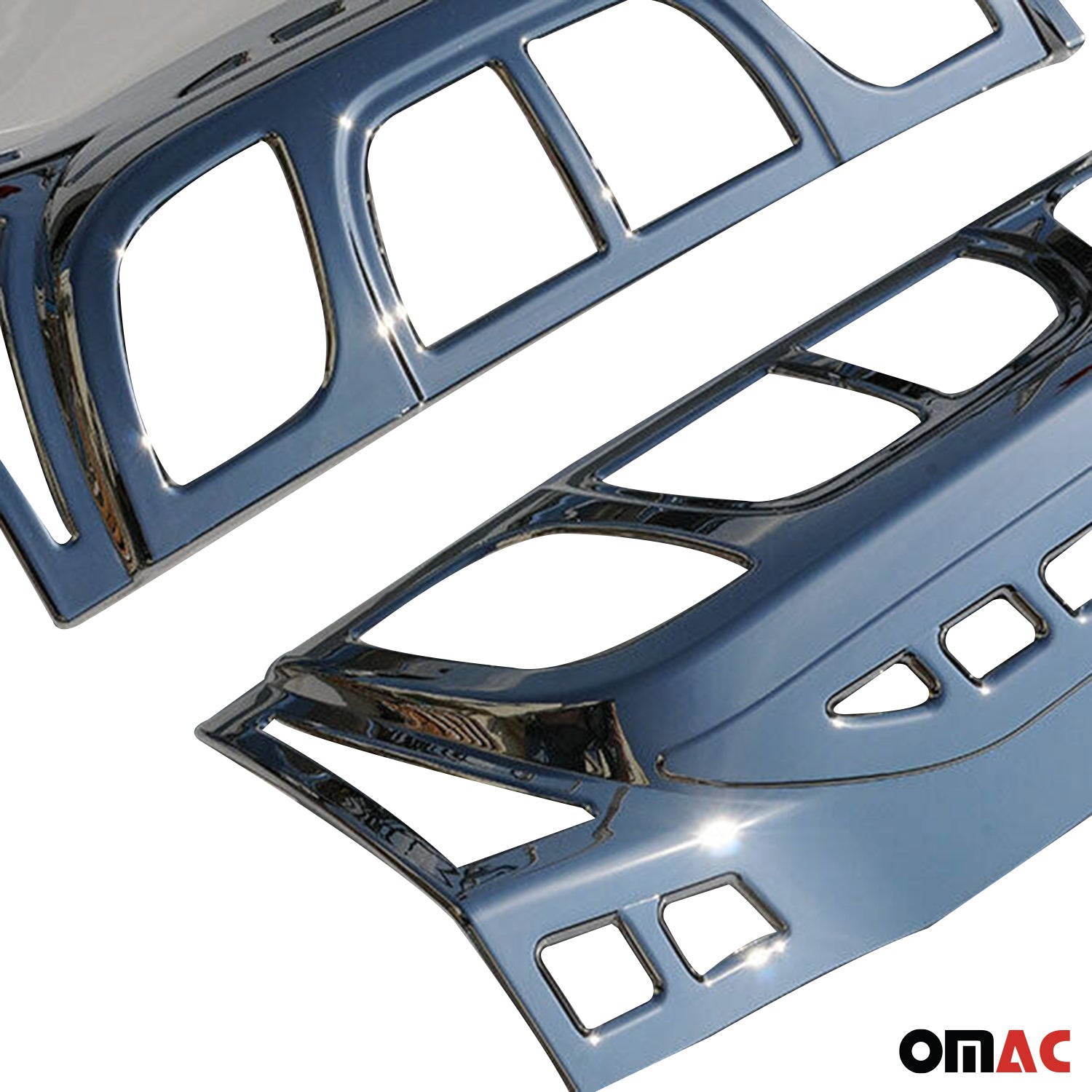 Rücklicht Leisten Heckleuchte für Citroen Nemo 2008-2017 Chrom ABS Silber 2tlg