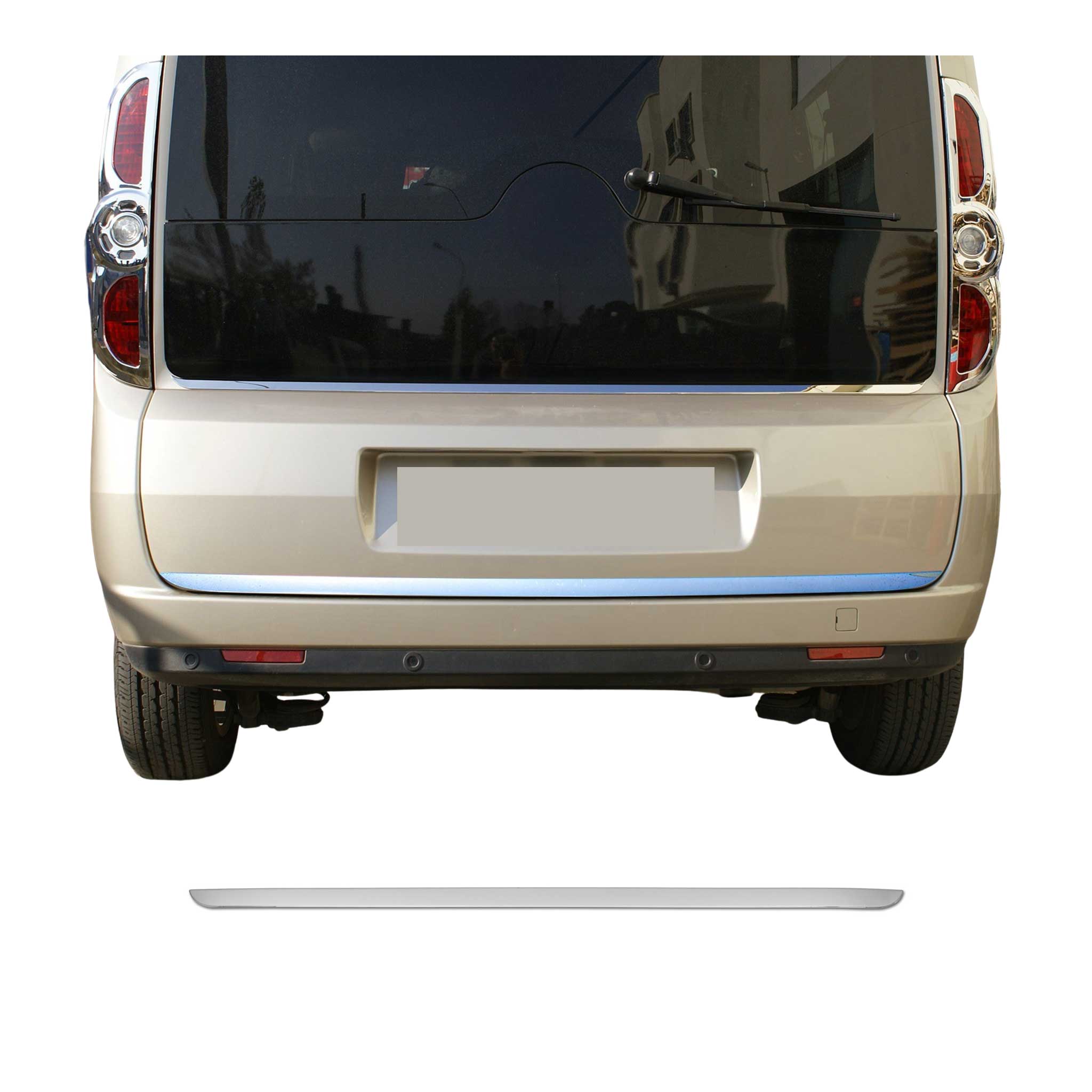 Kofferraumleiste Heckleiste für Opel Combo D 2012-2018 Untere Chrom Edelstahl