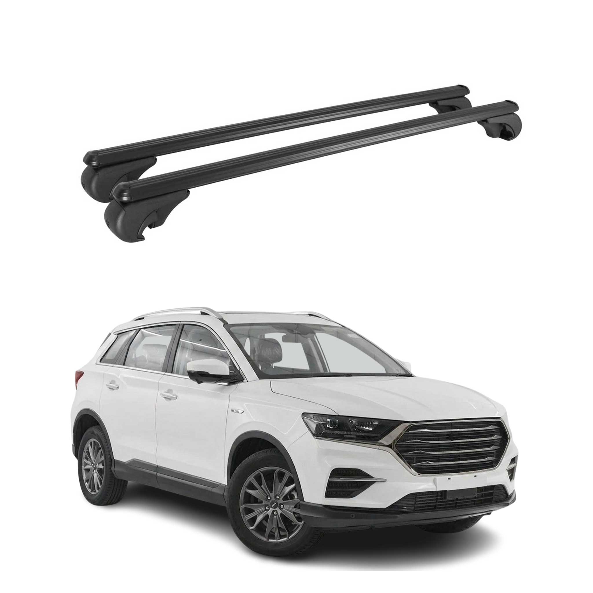 Dachträger Grundträger für SWM G01 / G01F 2018-2026 TÜV Aluminium Schwarz 2tlg