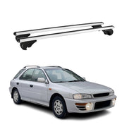 Dachträger Grundtäger für Subaru Impreza mk1 Kombi 1992-2000 75kg Alu Silber 2x
