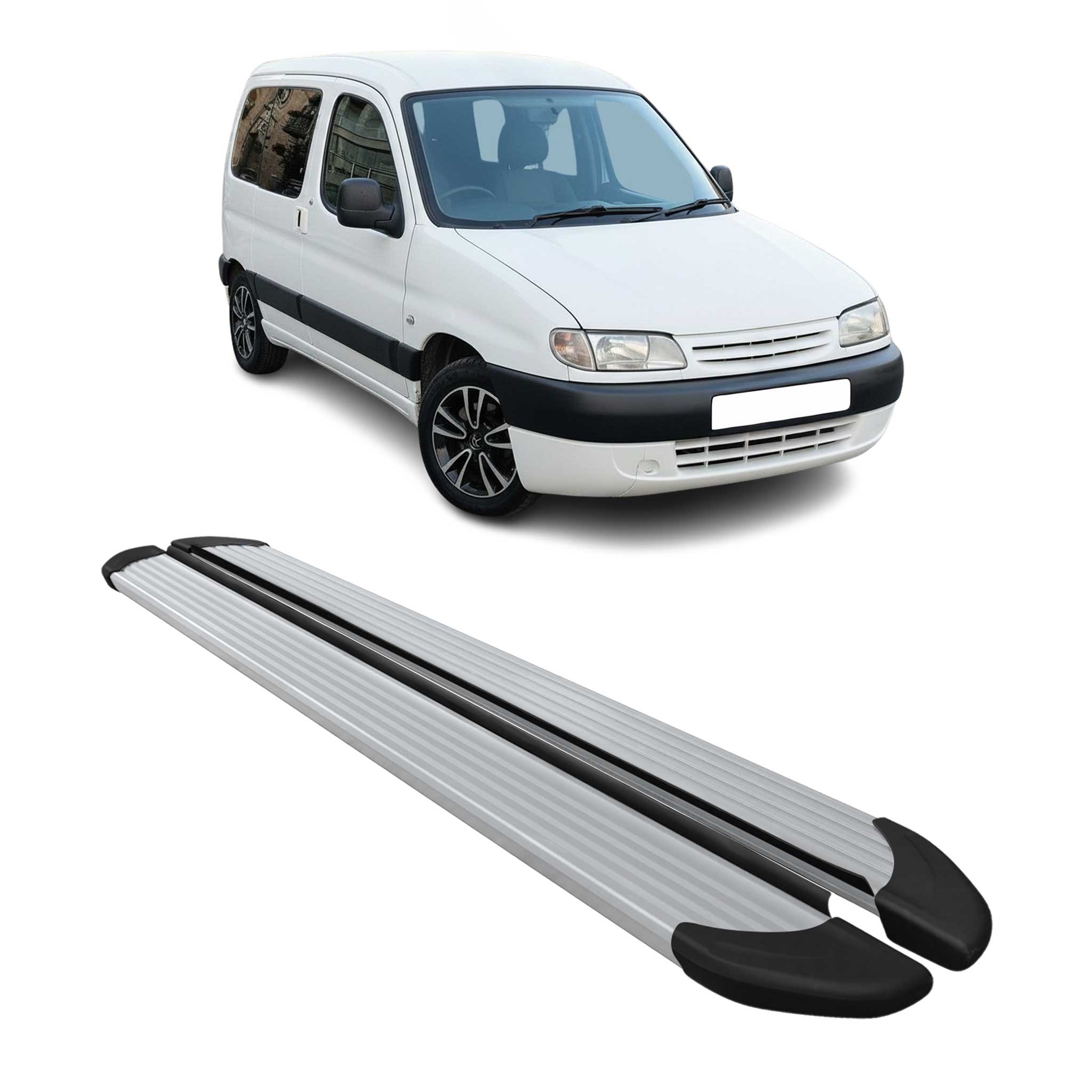 Seitenschweller Trittbretter Schweller für Citroen Berlingo L1 1996-08 Alu Grau