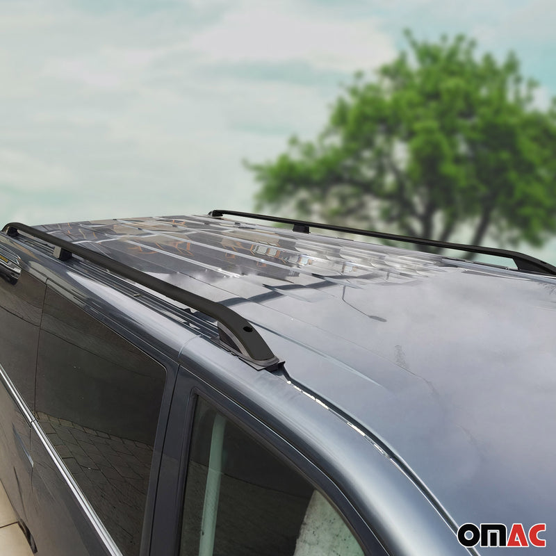 Dachreling Dachträger für Peugeot 3008 2016-2019 Schwarz Aluminium 2 tlg