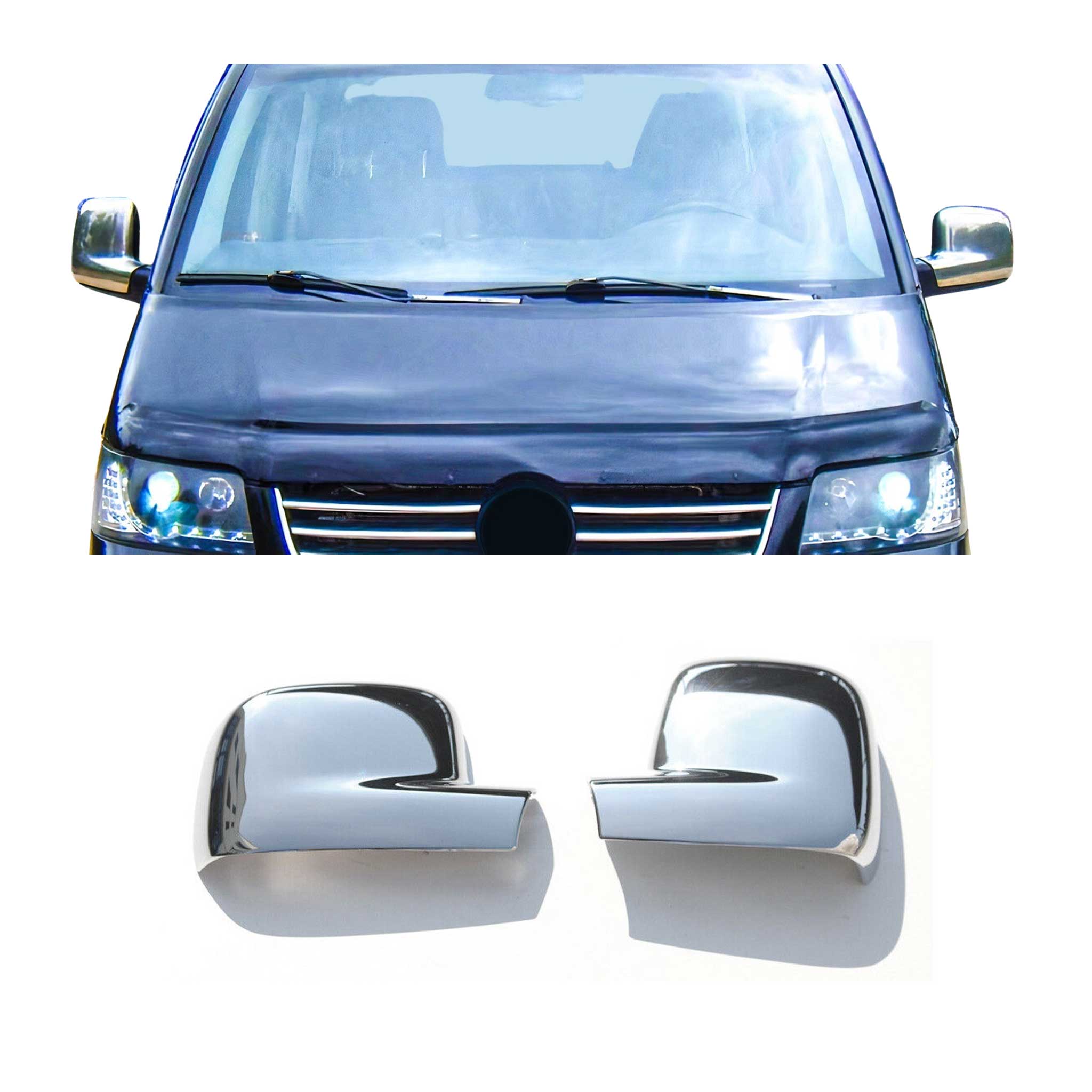 Spiegelabdeckung Spiegelkappen für VW Caddy III 2003-2015 Chrom ABS 2 tlg
