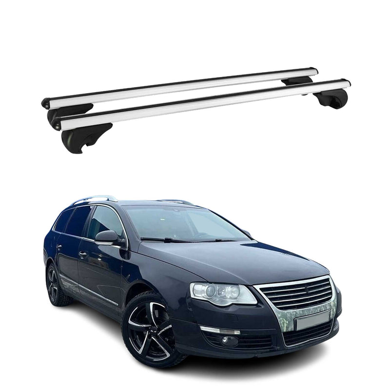 Dachträger Grundtäger für VW Passat B6 Variant 2005-2010 75kg Alu Silber 2 tlg
