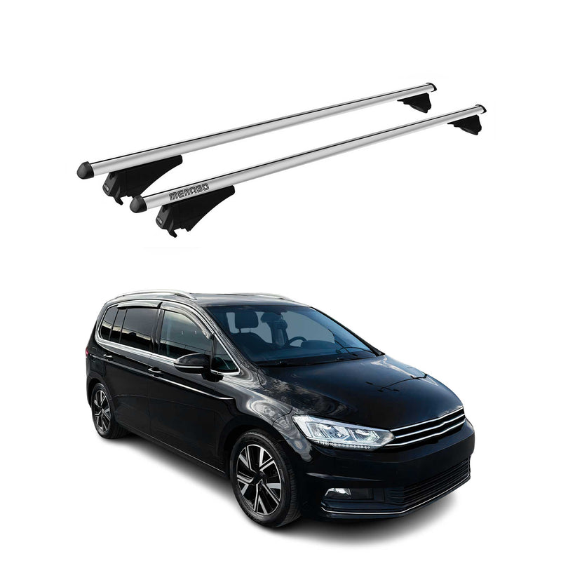 Menabo Dachträger Grundtäger für VW Touran mk2 2015-2020 Pre-FL 75kg Alu Grau 2x