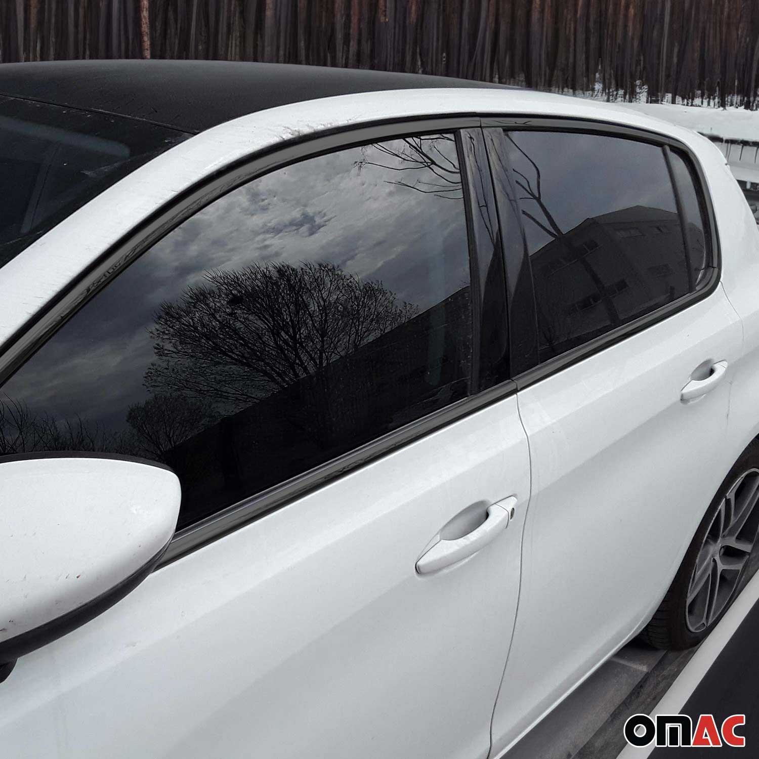 Fensterleisten Zierleisten für Peugeot 308 2013-2021 Edelstahl Dunkel 10tlg