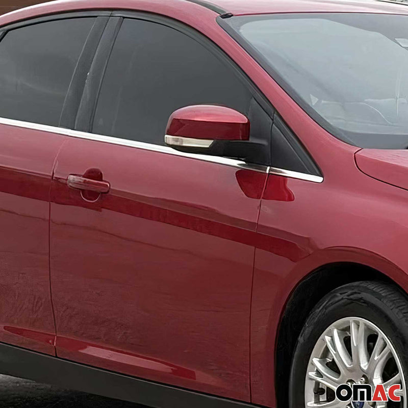 Fensterleisten Zierleisten für Ford Focus Limo 2010-2018 Edelstahl Chrom 8tlg
