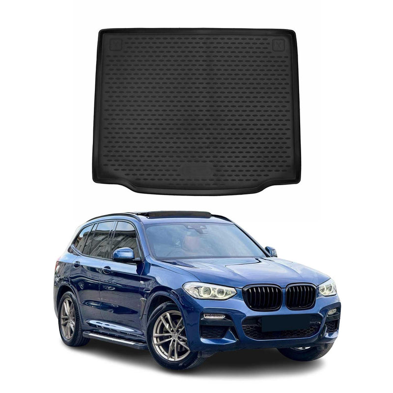 Kofferraummatte Kofferraumwanne für BMW X3 G01 2017-2024 Gummi TPE Schwarz