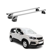 Menabo Dachträger Grundtäger für Peugeot Rifter 2018-2026 75kg Stahl Silber 2x