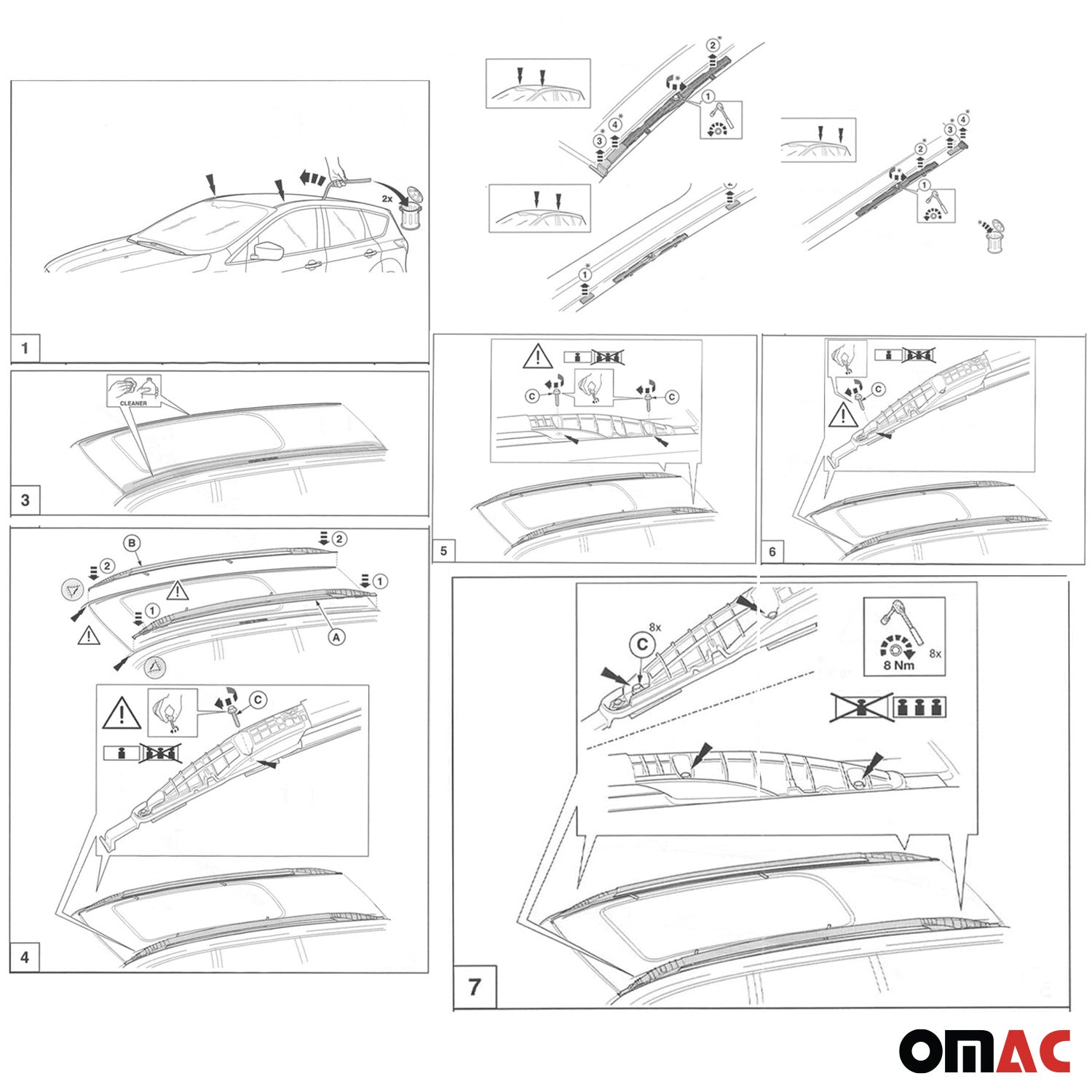 Original Dachreling für Ford Kuga II 2012-2019 Aluminium Grau 2 tlg